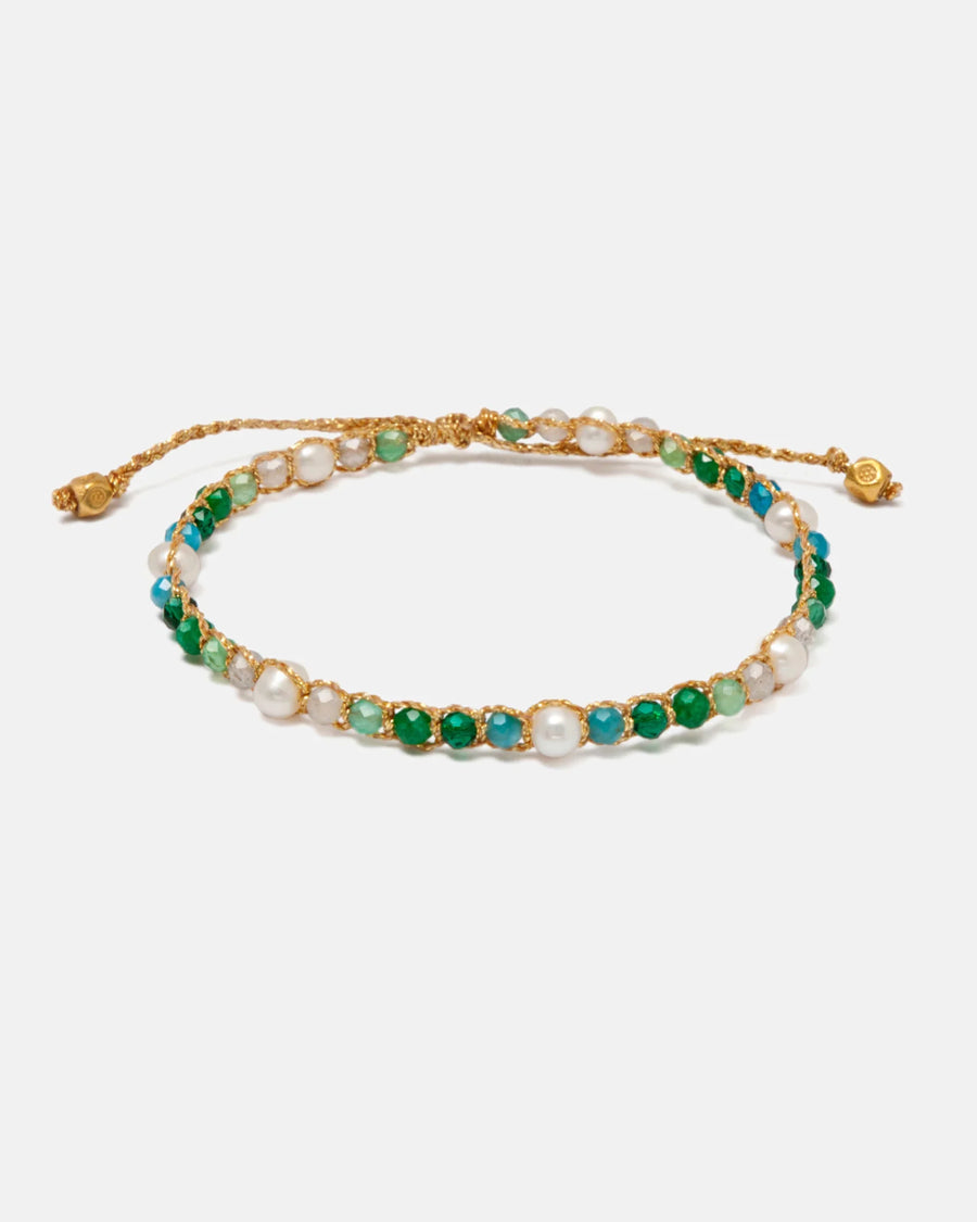 Fresh Water Pearl & Gemstone Bracelet | Gold