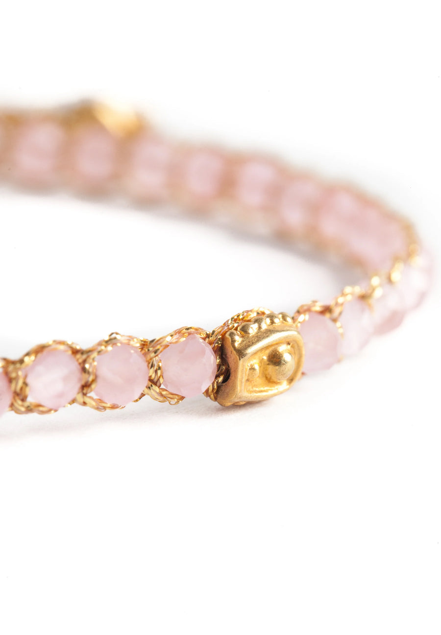 Pink Tourmaline Bracelet from Mozambique | Gold