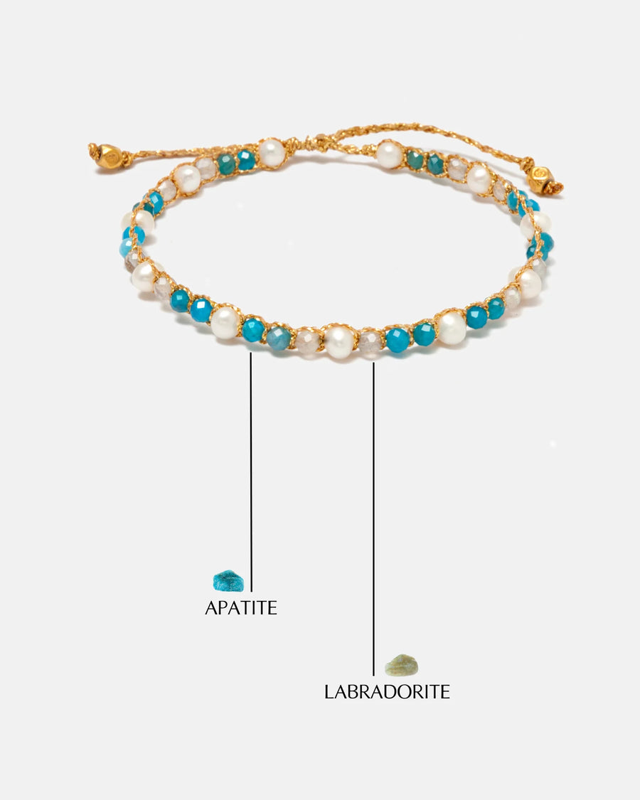 Pulsera Oval de Perlas | Oro