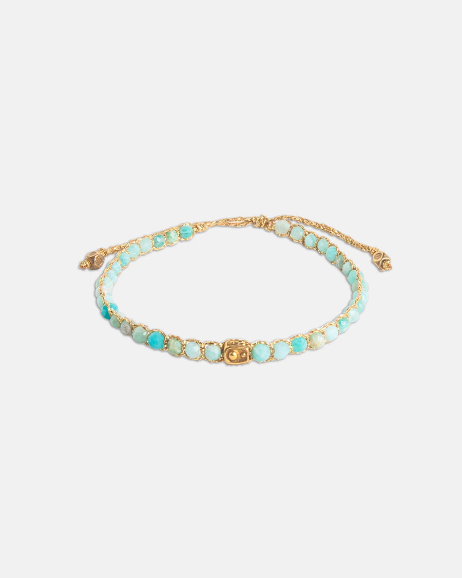 Amazonite Bracelet from South Africa | Gold