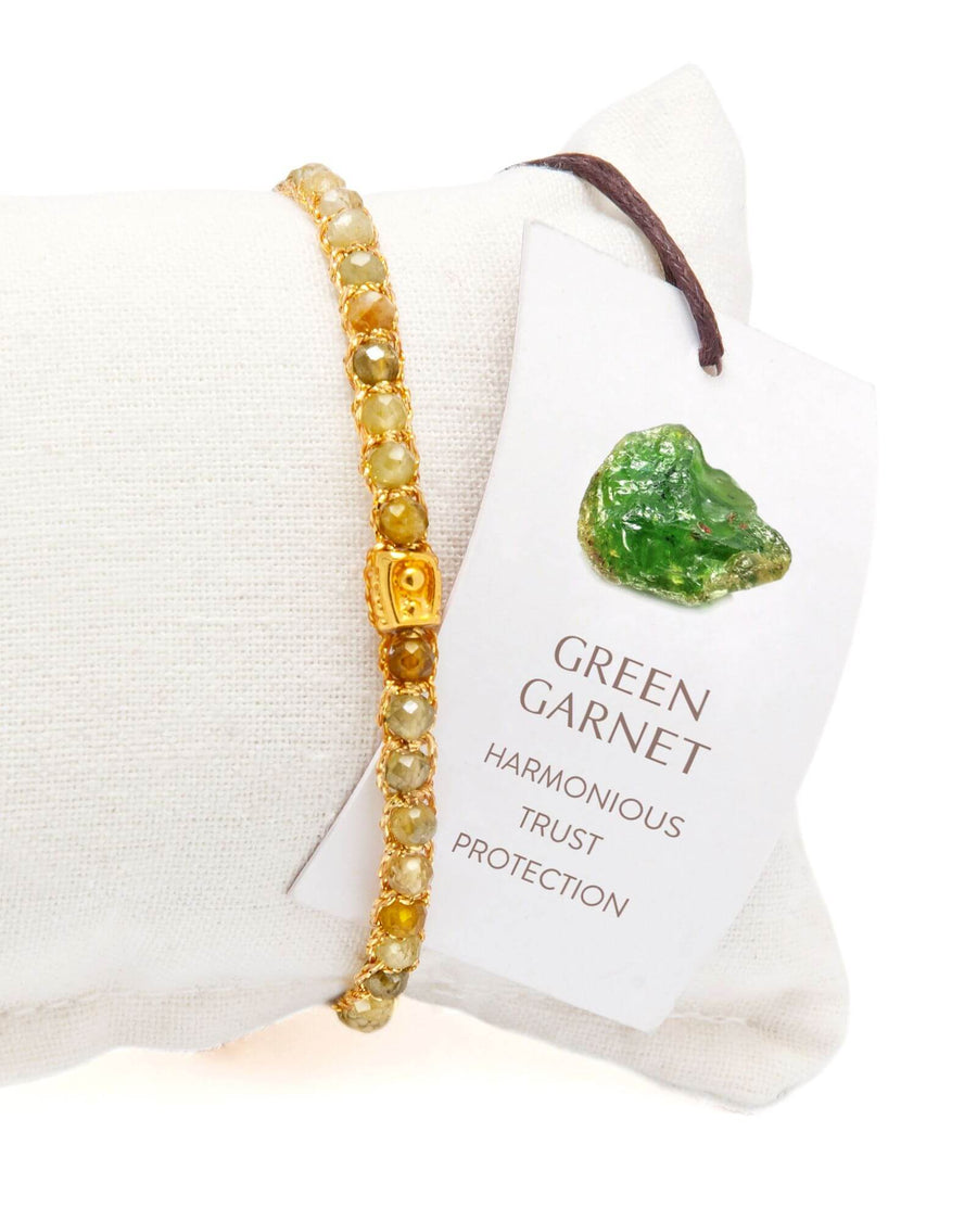 Green Garnet Bracelet | Silver