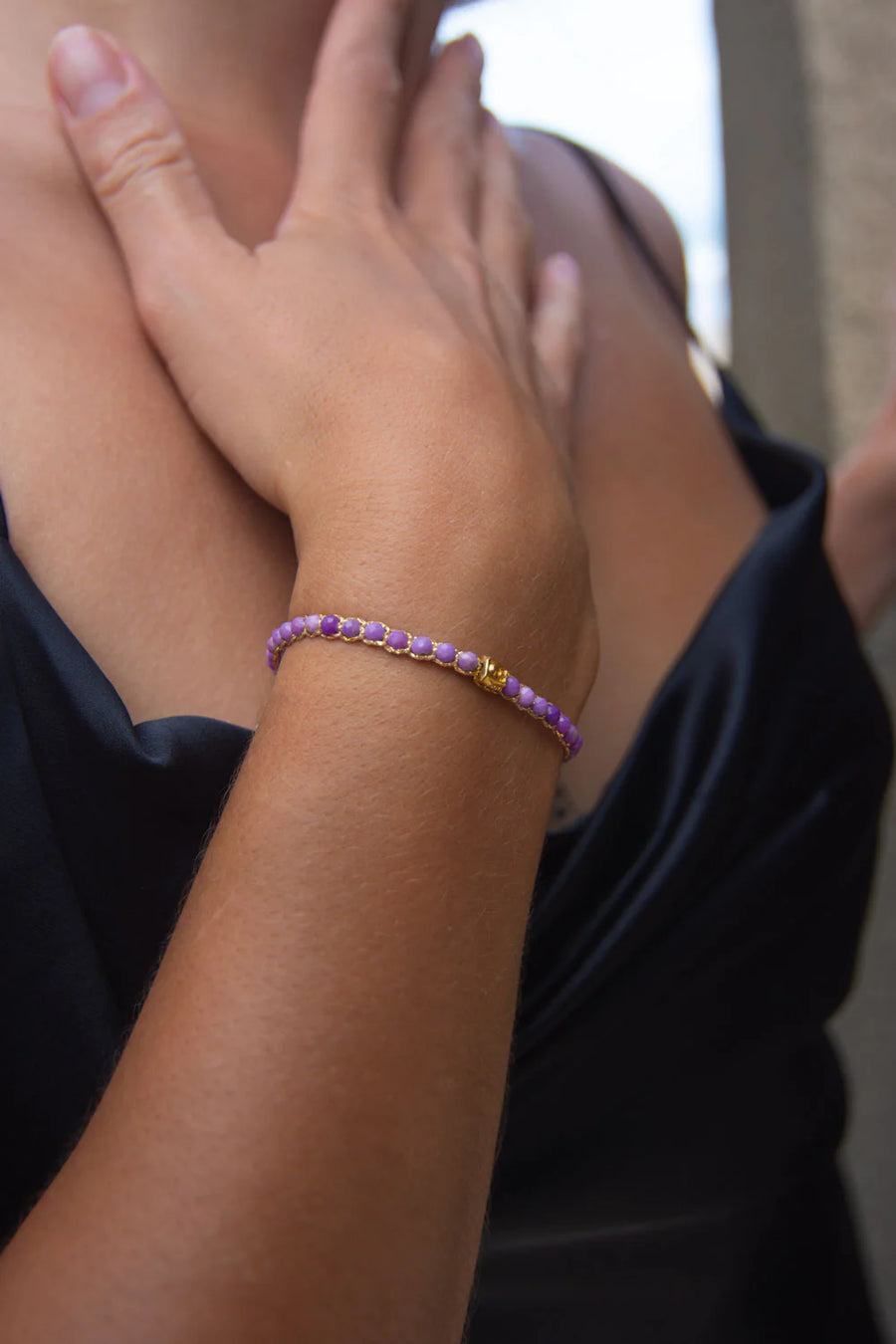 Charoite Bracelet | Gold