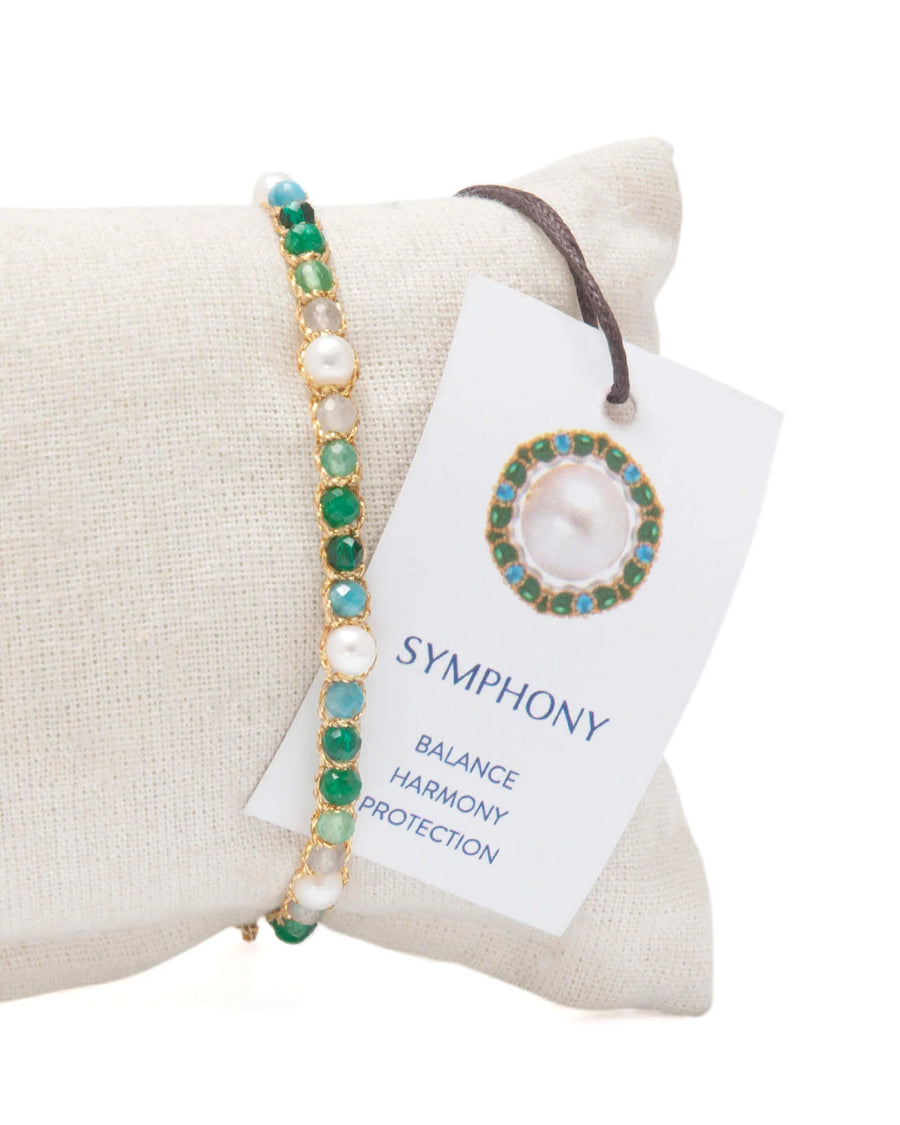 Fresh Water Pearl & Gemstone Bracelet | Gold