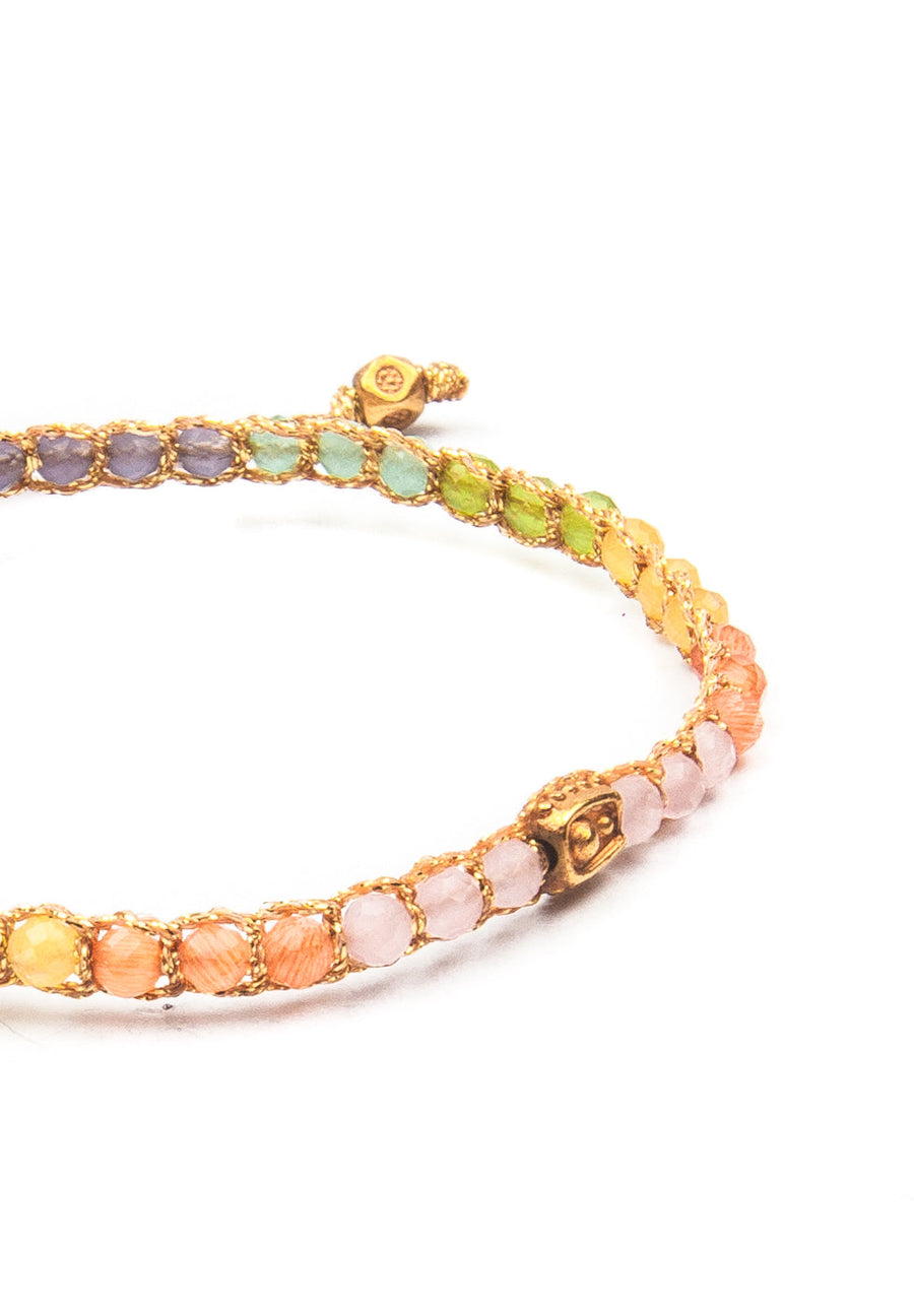 Pulsera Pastel Arcoíris | Oro