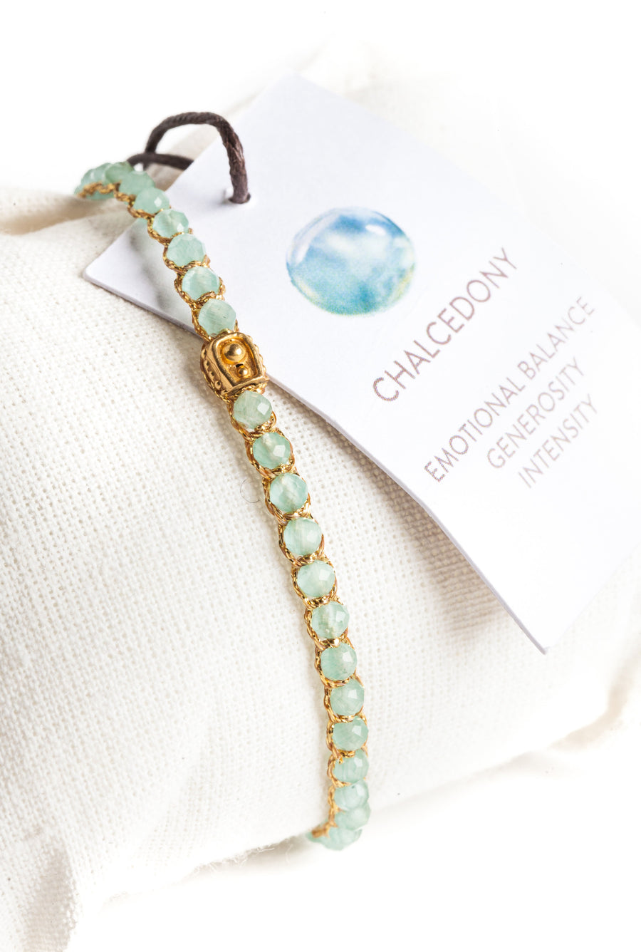 Pulsera de Calcedonia | Oro