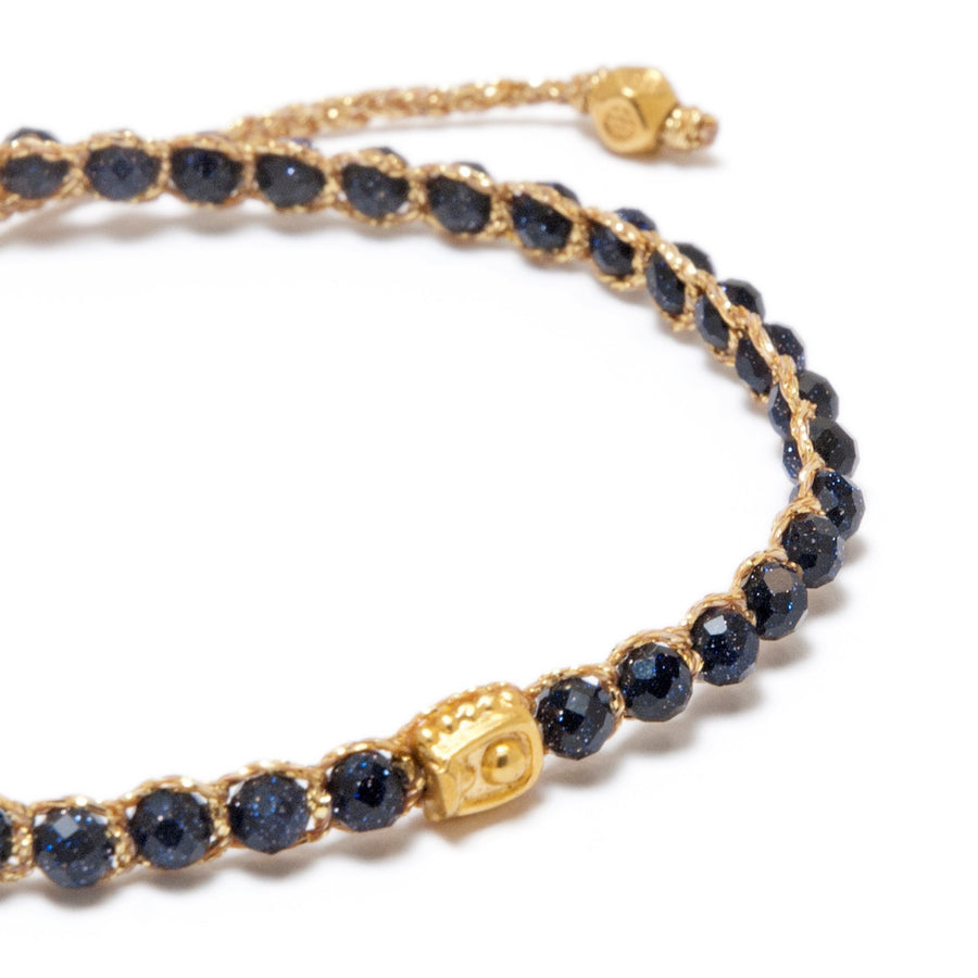 Pulsera de Arenisca Azul | Oro