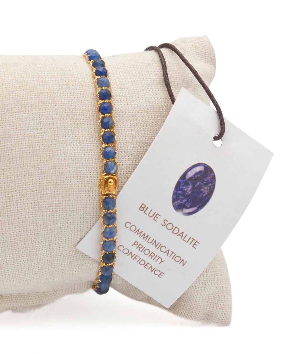 Pulsera Sodalita Azul | Oro